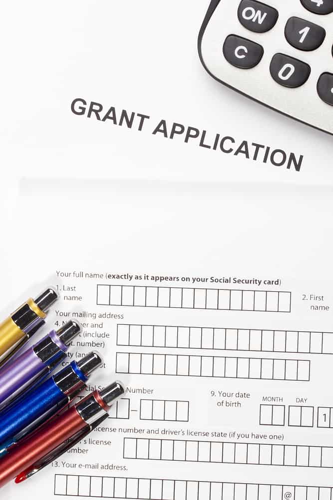 Grant Application indicating college finances 