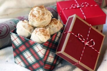 Box of homemade white chocolate truffles