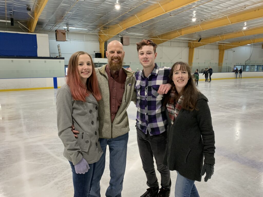 family ice skating 