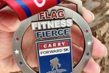 close up of a 5K for a cause medal