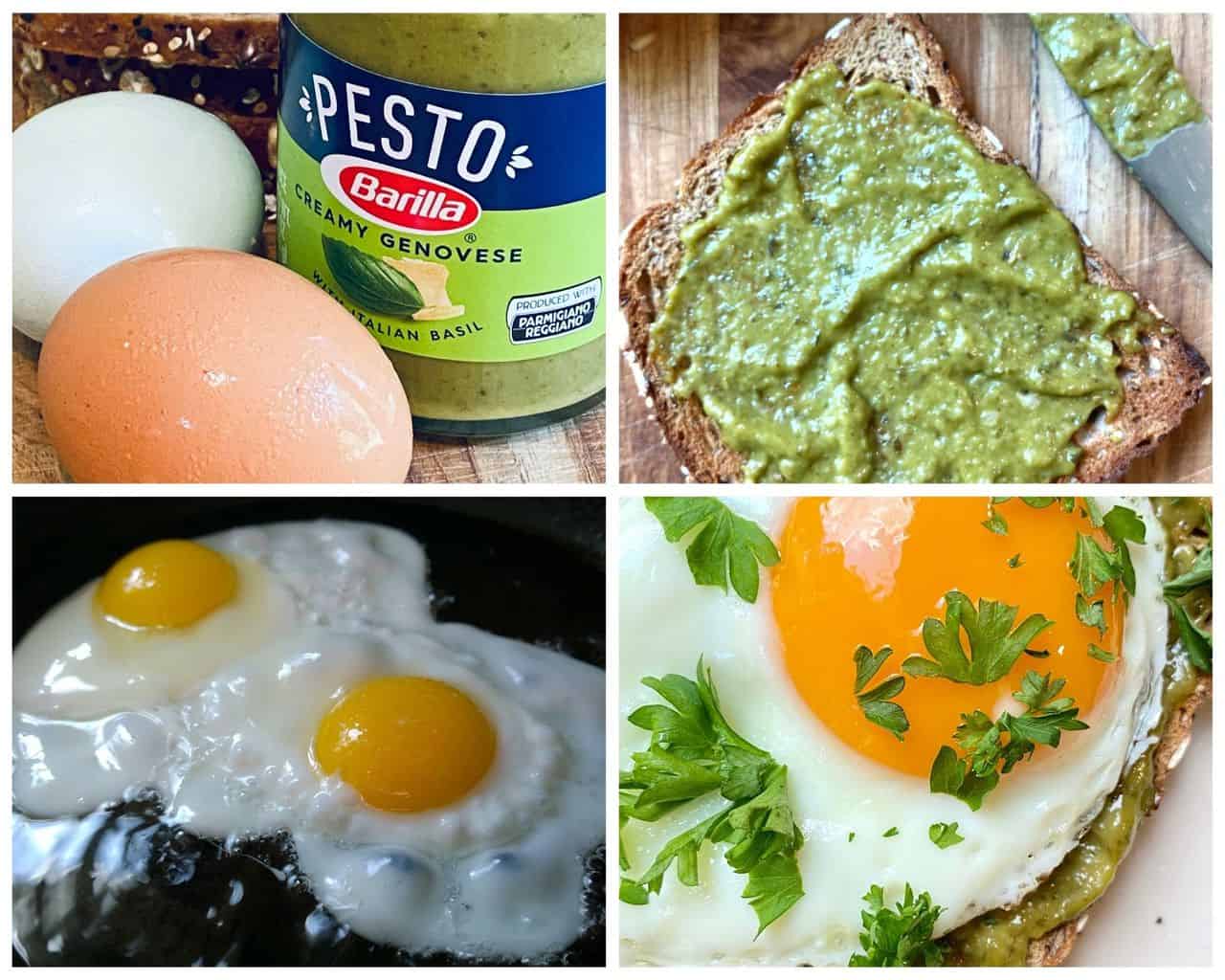Pesto Toast Recipe with Fried Egg - Suburbia Unwrapped