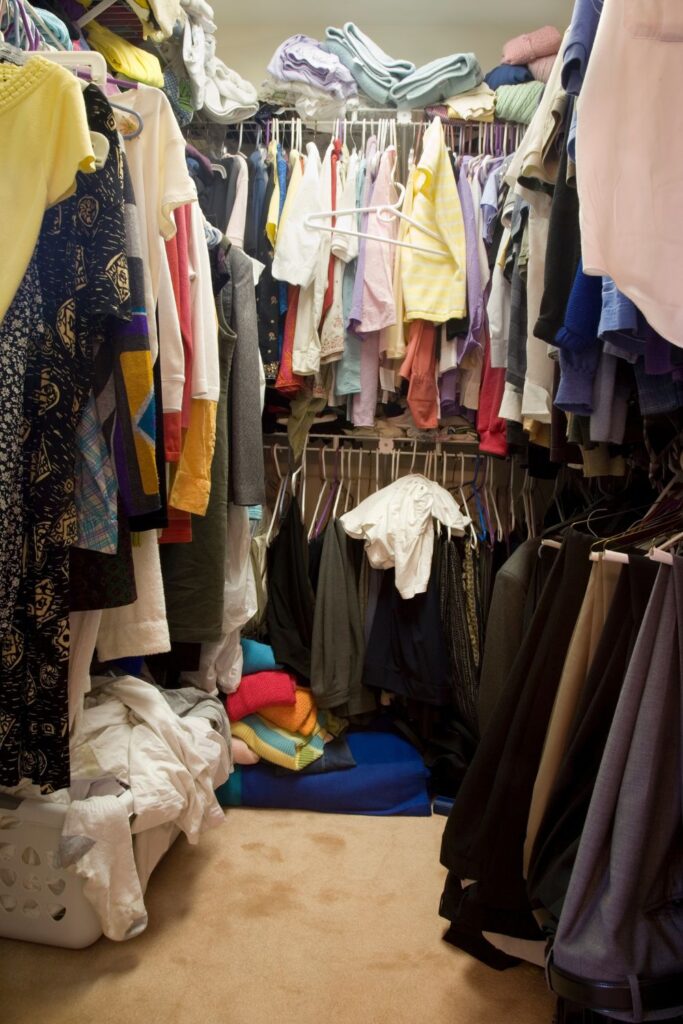 closet with too many clothes